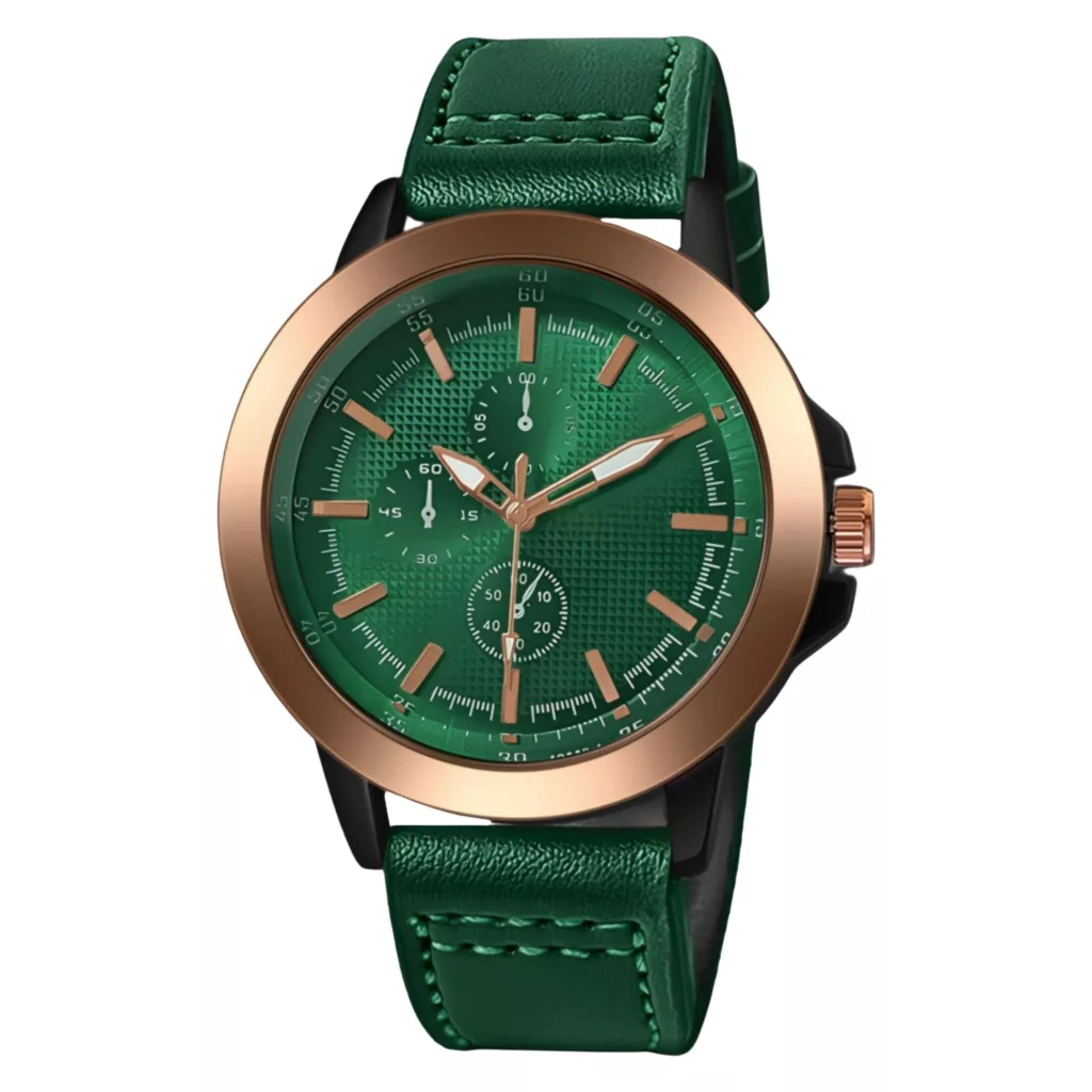 ساعت مچی عقربه‌ای مردانه کوارتز مدل کلاسیک تک موتوره بند چرم کد 3