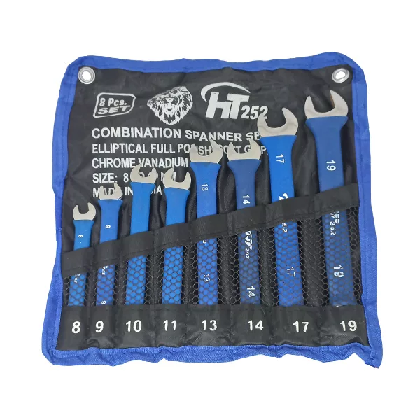 آچار یکسر تخت و یکسر رینگی اچ تی مدل HT_8P بسته 8 عددی