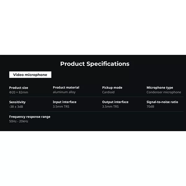 میکروفن دوربین اسمال ریگ مدل 3468-CF با درگاه اتصال جک 3.5 میلی متری