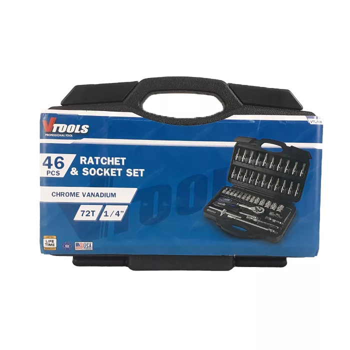 ست آچار بکس وی تولز مدل VT2108 مجموعه 46 عددی