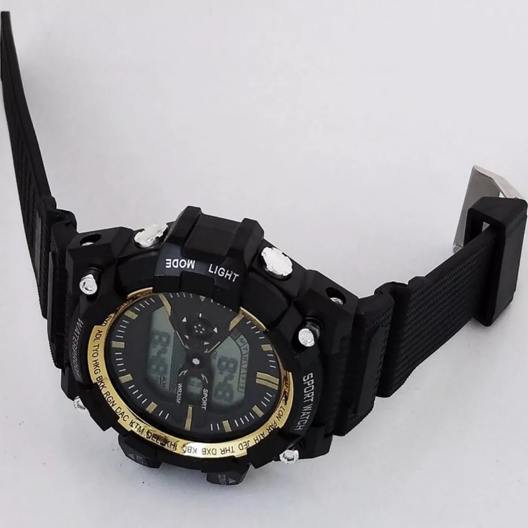 ساعت مچی دیجیتال مدل تک زمانه کرنوگراف بند پیو کد S1