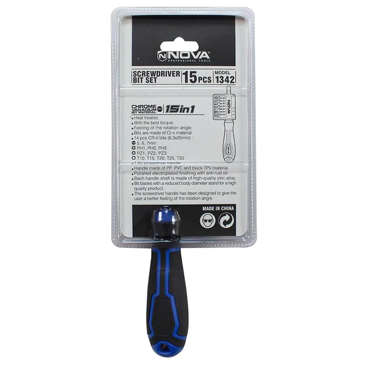 سری پیچ گوشتی نووا مدل 1342 مجموعه 15 عددی