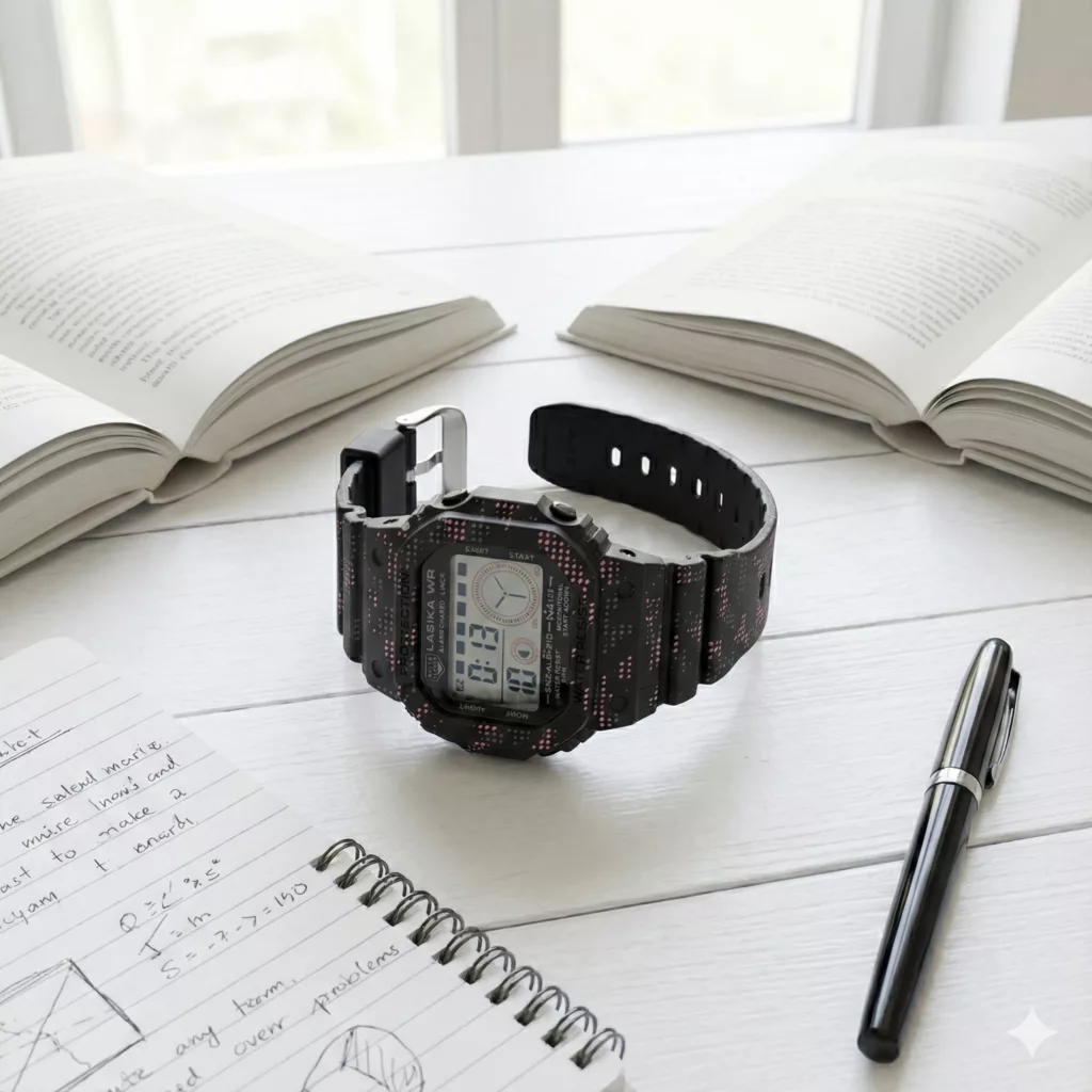 ساعت مچی دیجیتال لاسیکا مدل اسپرت تک زمانه کرنوگراف بند پیو کد L8