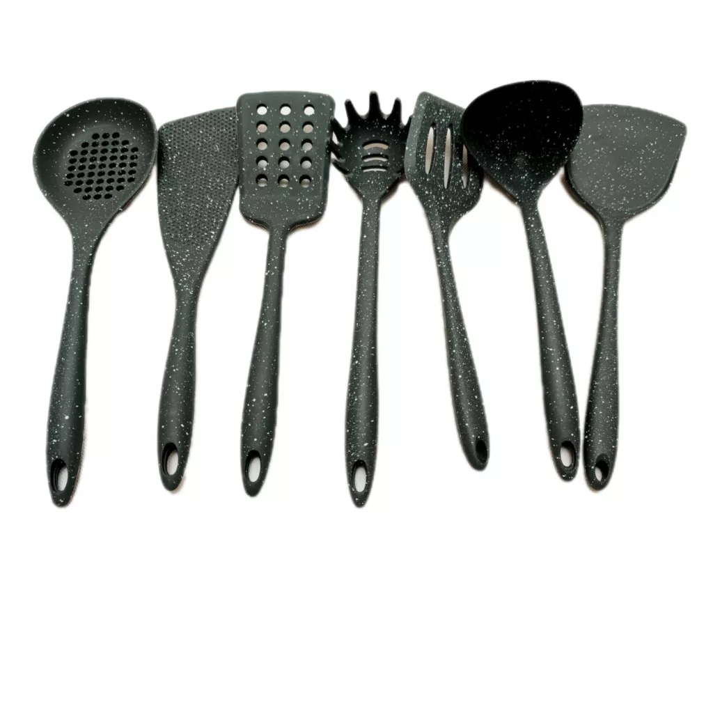 سرویس کفگیر و ملاقه 7 پارچه مدل سیلیکون کهکشانی