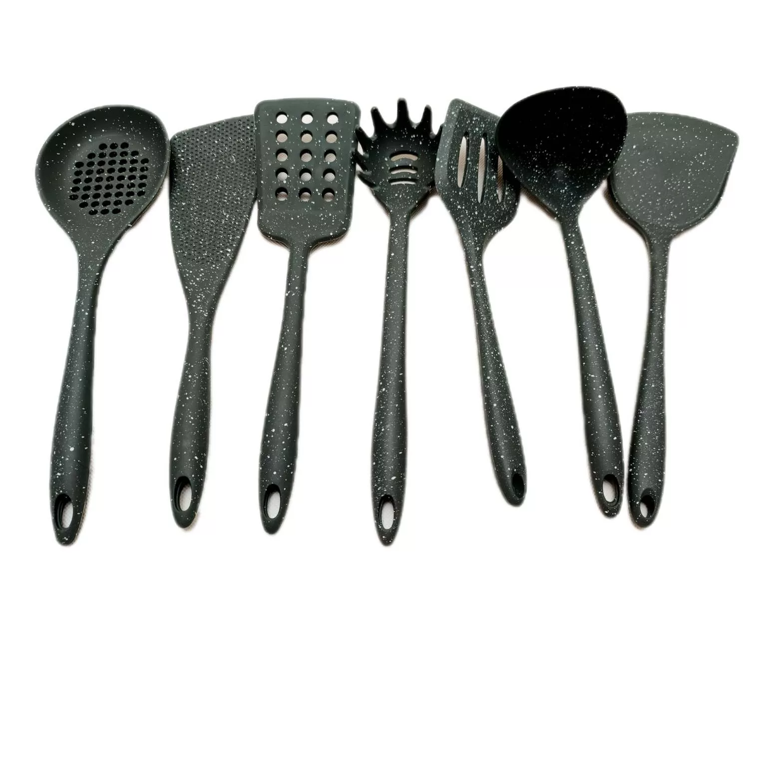 سرویس کفگیر و ملاقه 7 پارچه مدل سیلیکون کهکشانی