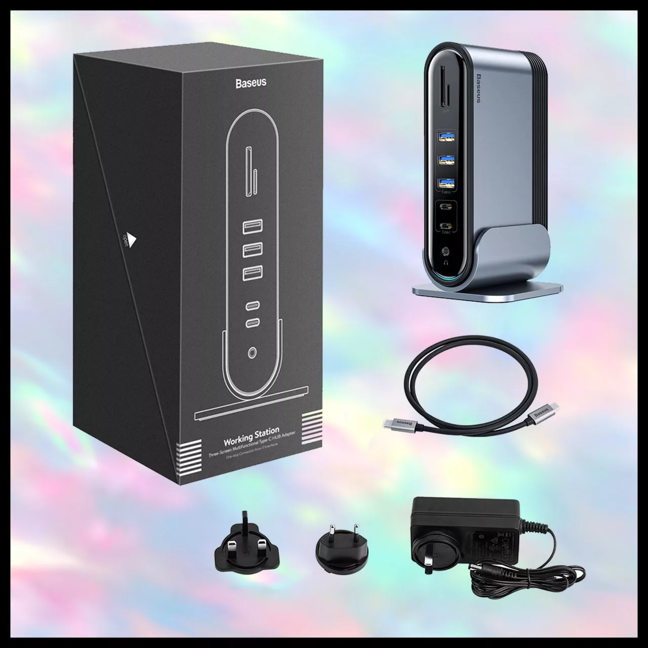 هاب 17 پورت USB-C باسئوس مدل CAHUB-DG0G