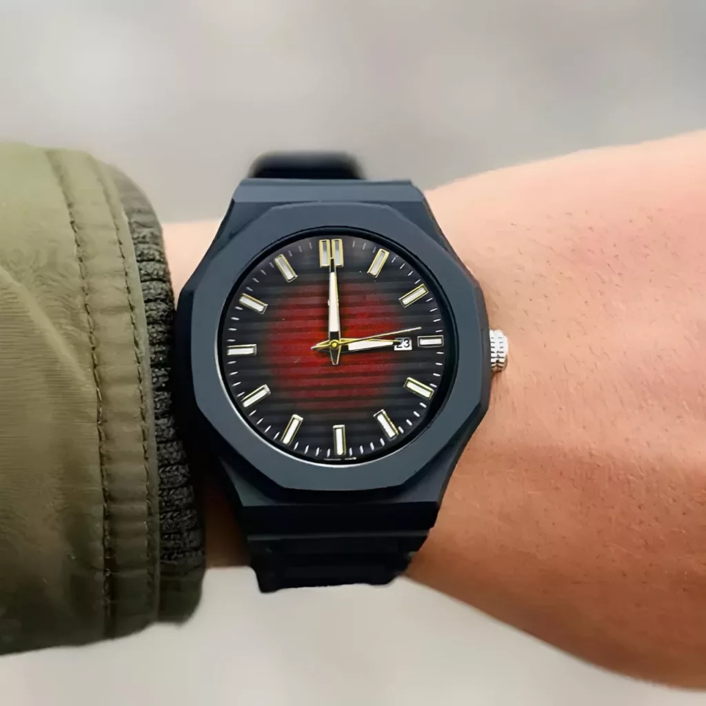 ساعت مچی عقربه‌ای کوارتز مردانه مدل بند پیو ضد آلرژی کد 111