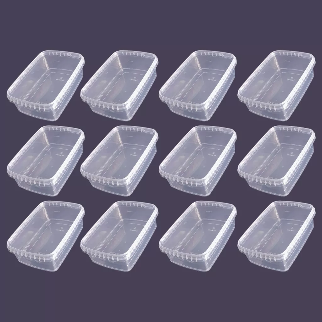 ظرف نگهدارنده پولاد پویش فریزری پولاد مدل بزرگ 1500cc بسته 12 عددی