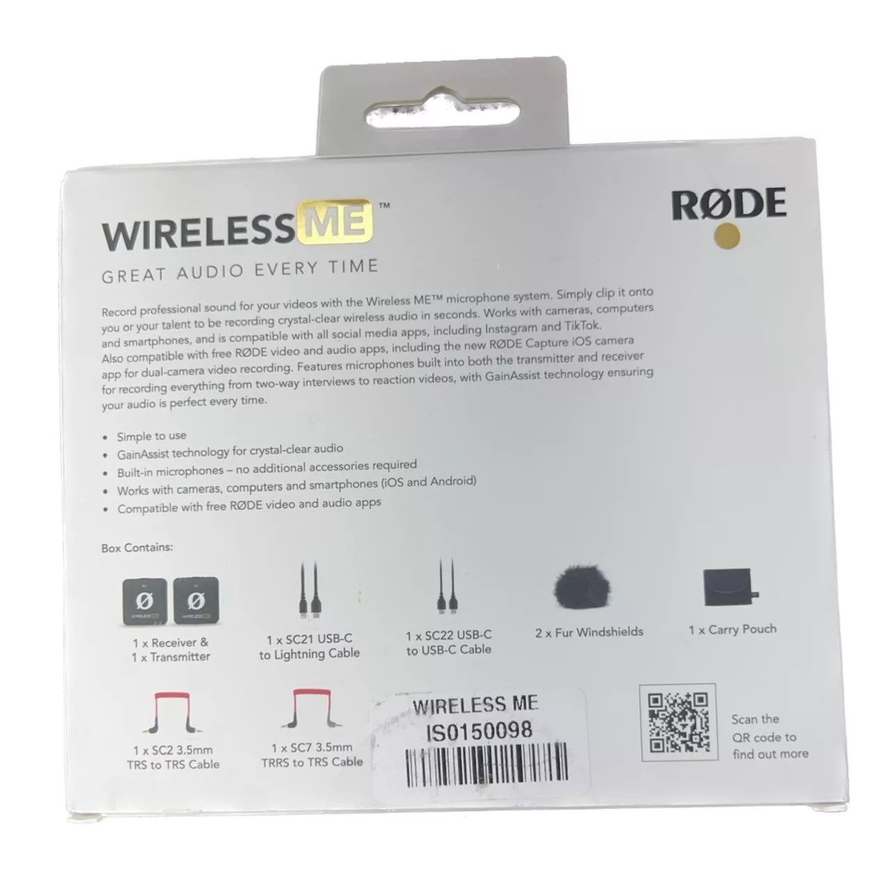 میکروفن یقه ای رود مدل WIRELESS ME