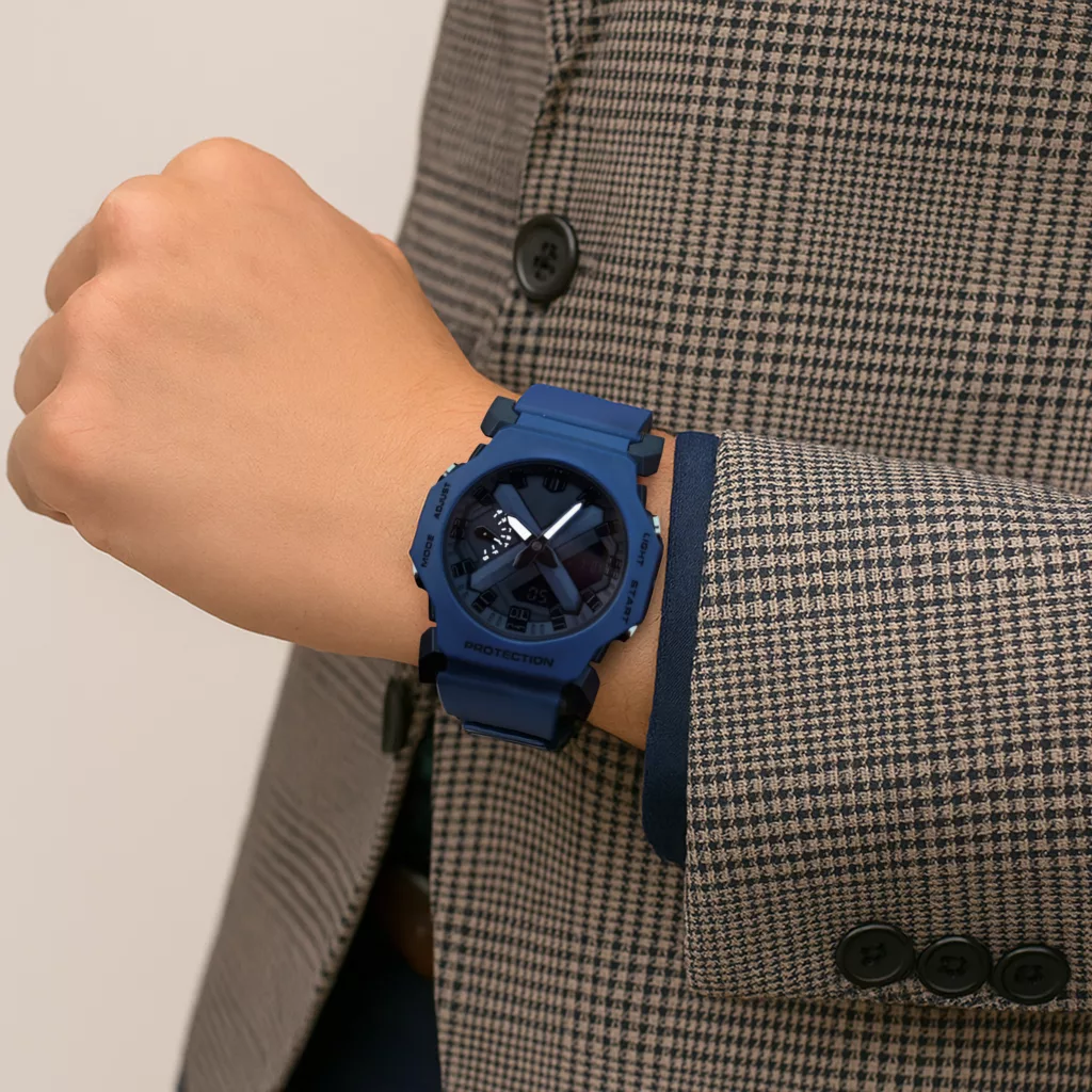 ساعت مچی عقربه‌ای کوارتز مردانه مدل دو زمانه کرنوگراف بند پیو کد d