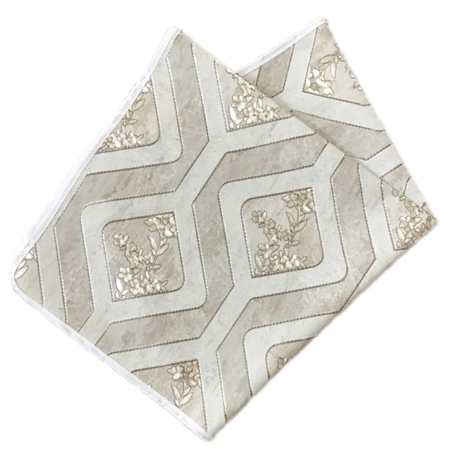 سفره 18 نفره مدل لوتوس طرح پشت نخی سایز 400×140 سانتی متر کد 05