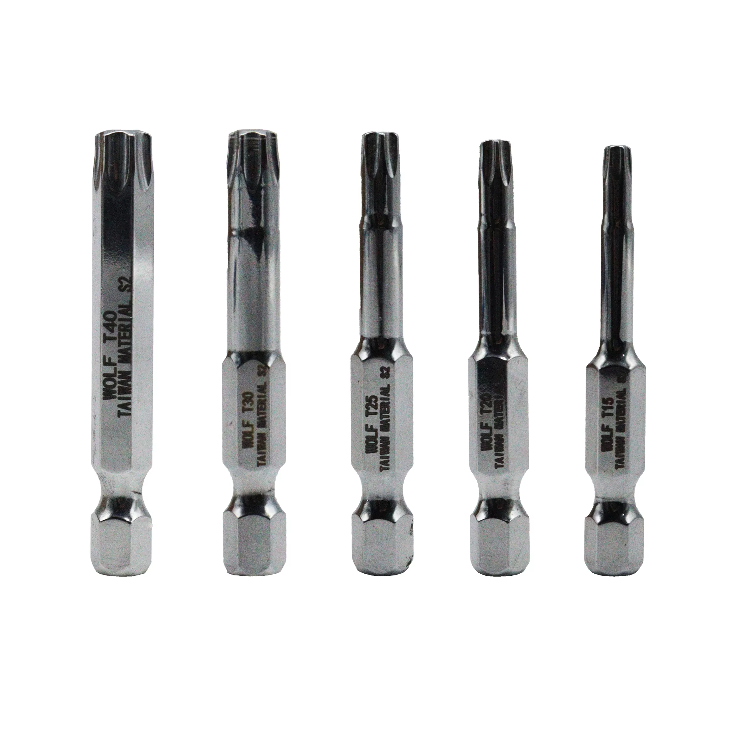 سری پیچ گوشتی ستاره ای ولف مدل  بیت خور کد YP-T15/T40  بسته 5 عددی