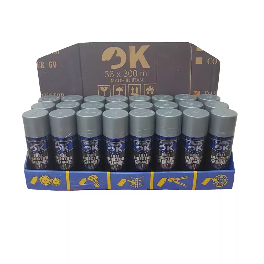 اسپری انژکتور شوی خودرو اوکی مدل LB 1000 حجم 450 میلی لیتر بسته 24 عددی