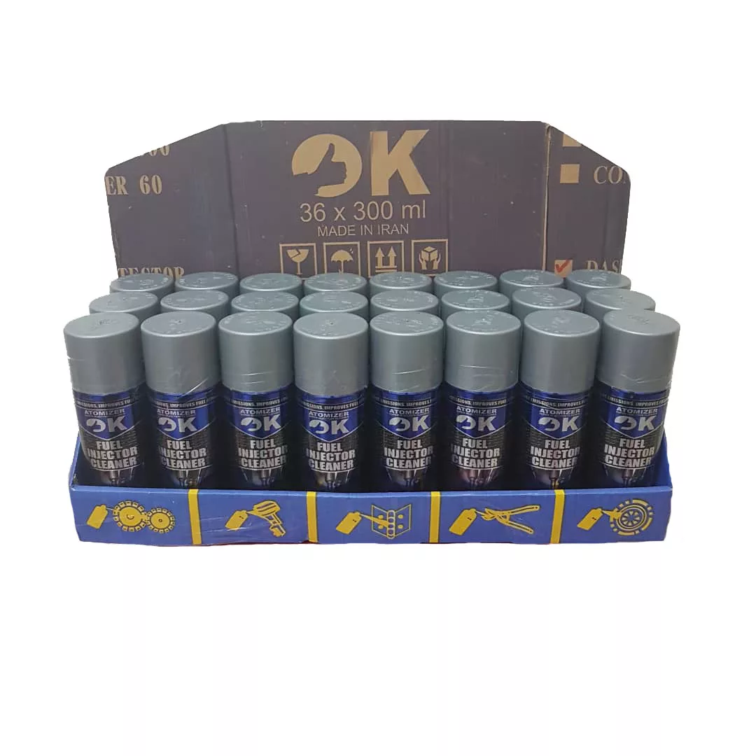 اسپری انژکتور شوی خودرو اوکی مدل LB 1000 حجم 450 میلی لیتر بسته 24 عددی