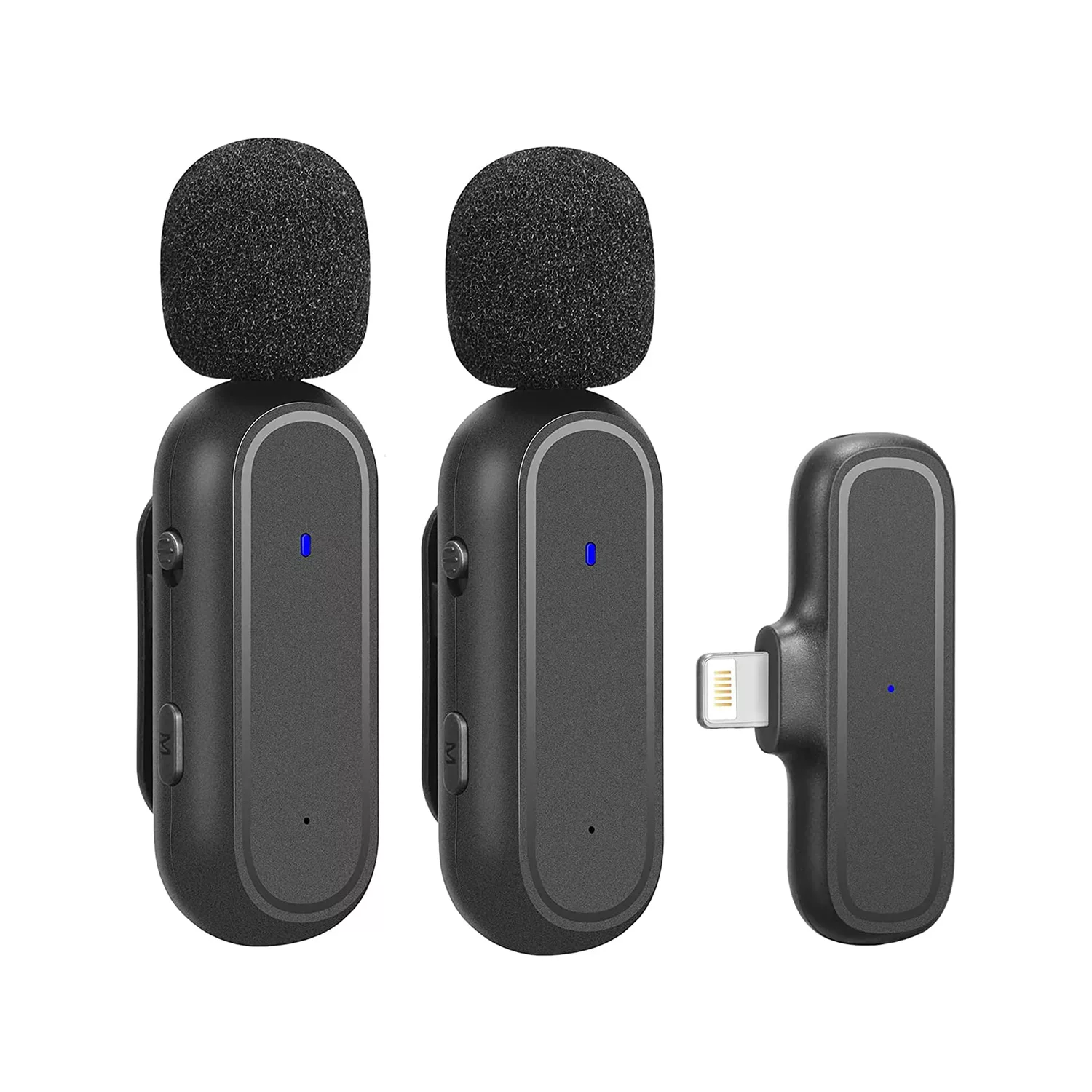 میکروفن یقه ای بی سیم مدل K61 Dual Lightning بسته 2 عددی