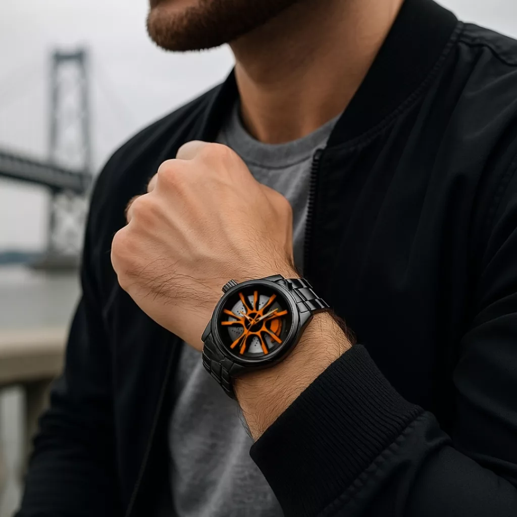 ساعت مچی عقربه‌ای کوارتز مردانه مدل اسپرت صفحه رینگ چرخان کد P1