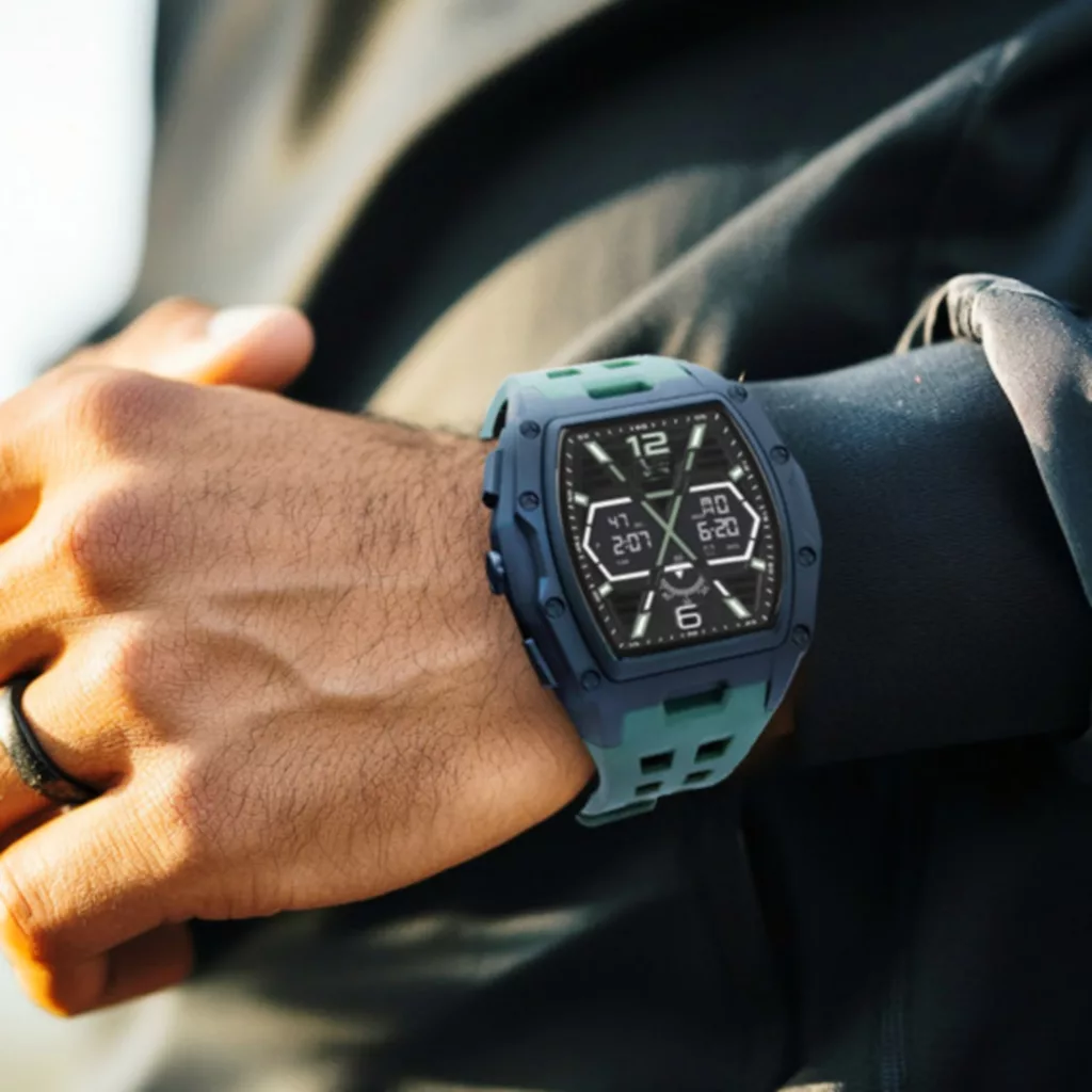 ساعت مچی دیجیتال مدل تک زمانه بند پیو کرنومتر دار ضد آب کد ۱.۲