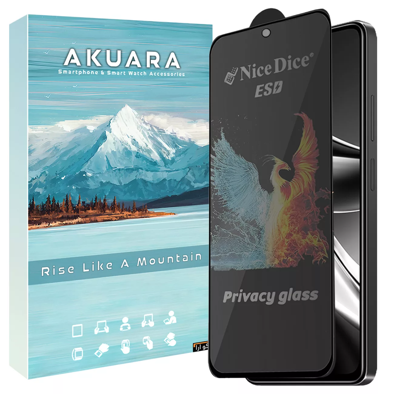 محافظ صفحه نمایش حریم شخصی آکوآرا مدل AKU npv1 مناسب برای گوشی موبایل سامسونگ Galaxy A35 / A55