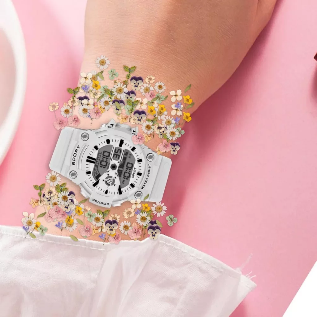 ساعت مچی دیجیتال مدل اسپرت تک زمانه کرنوگراف بند پیو کد ۲