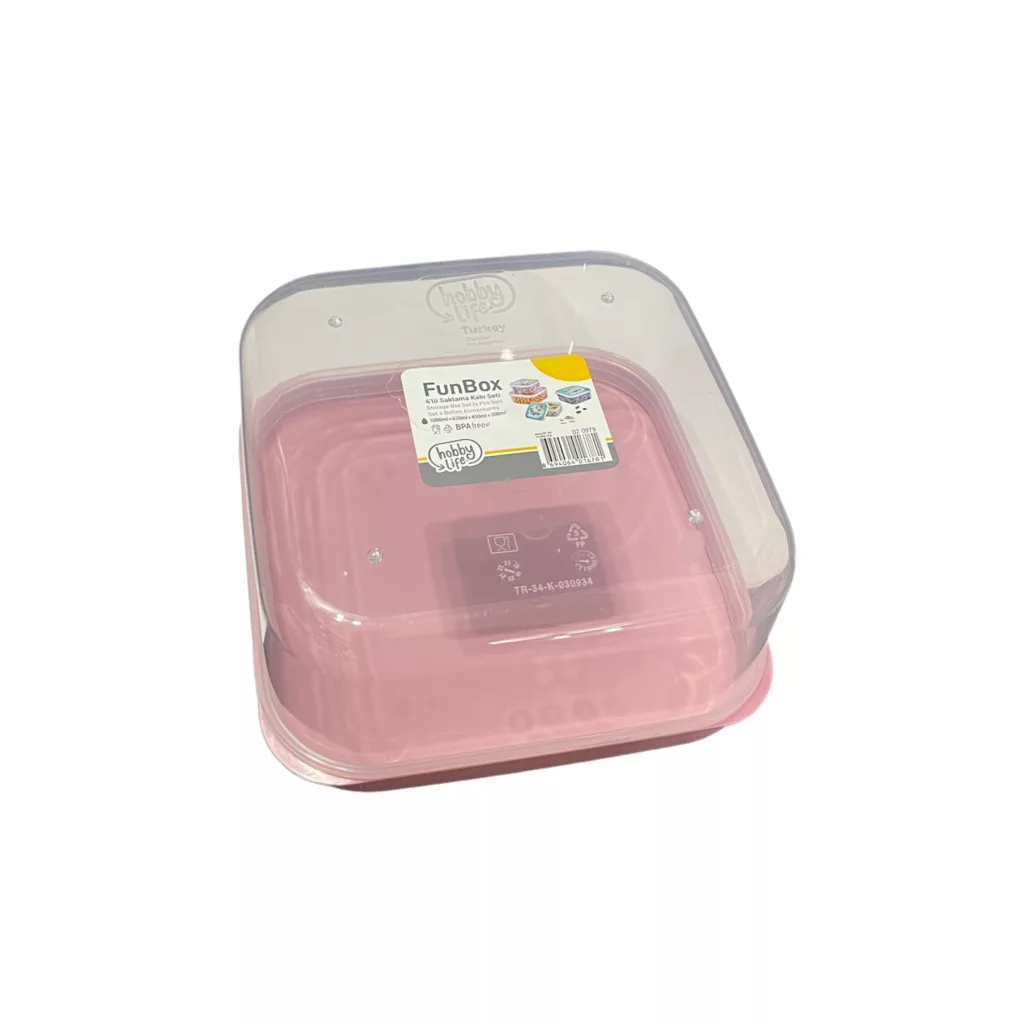 ظرف نگهدارنده هوبی لایف مدل Funbox کد 020979 بسته 4 عددی