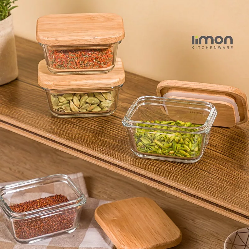 ظرف نگهدارنده لیمون مدل درب چوبی کد RM180