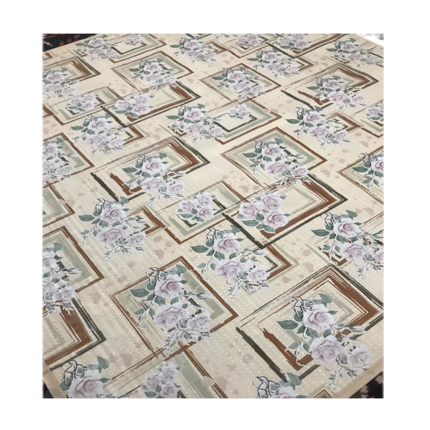 سفره 12 نفره مدل آوا طرح 2 رو سایز 250×140 سانتی متر کد 05