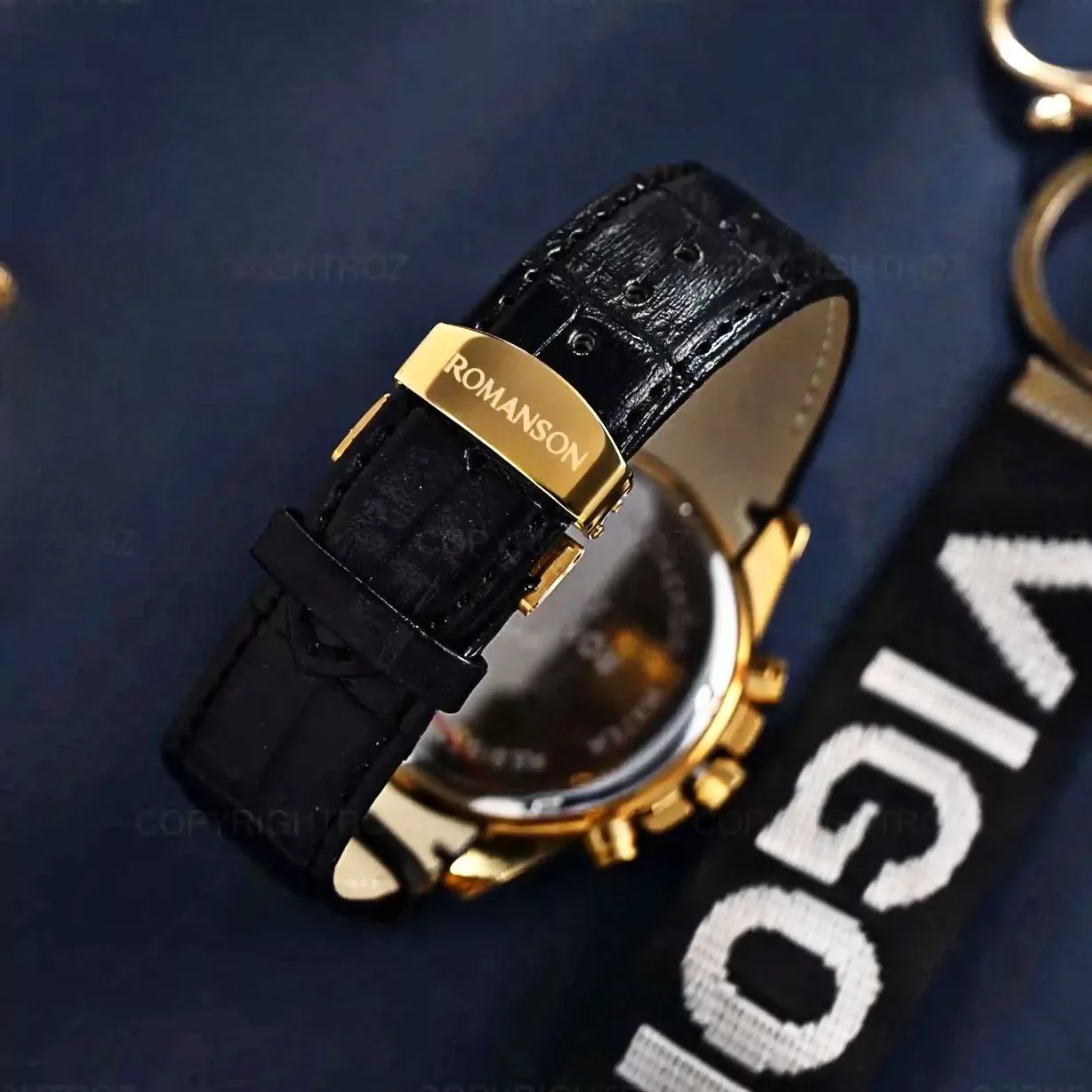ساعت مچی عقربه‌ای مردانه رومانسون مدل سه موتور فعال کورنوگراف قفل پروانه ای 03