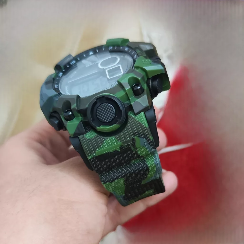 ساعت مچی دیجیتال مدل تک زمانه کرنومتر دار بند سیلیکونی کد 1