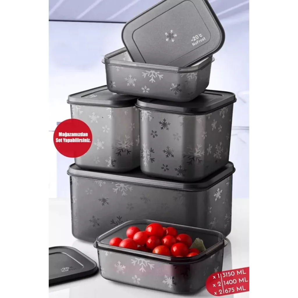 ظرف نگهدارنده مدل ضد برفک مجموعه پنج عددی