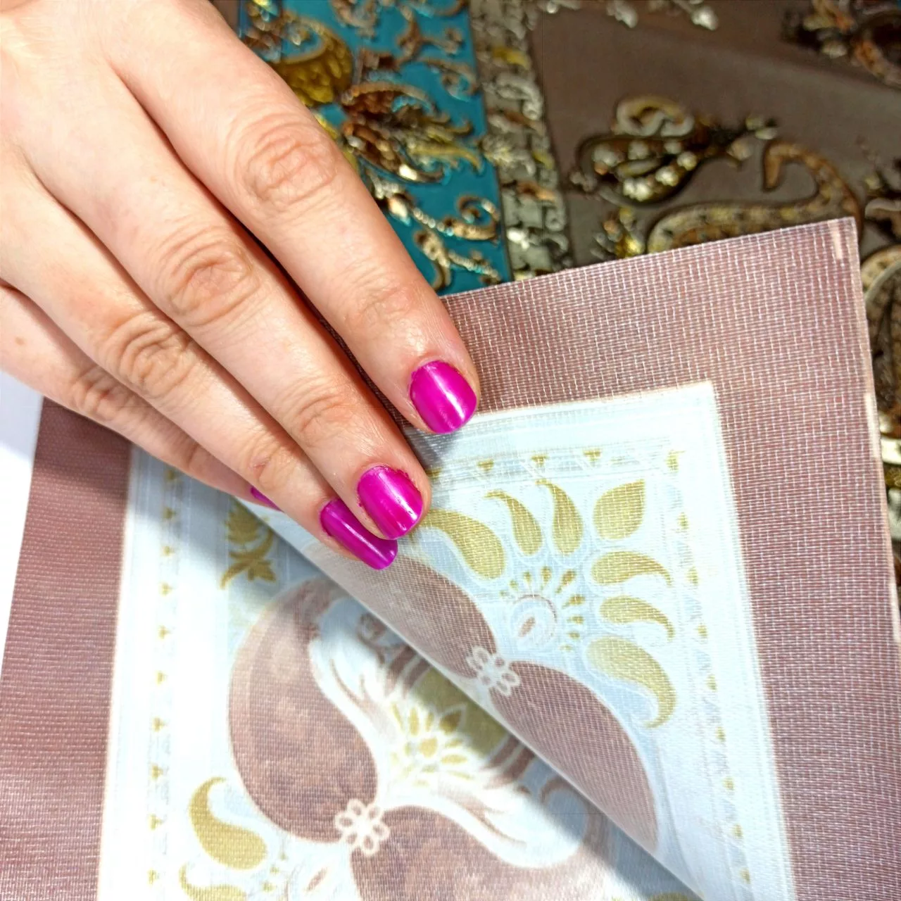 سفره چهار نفره طرح ترمه مدل پشت نخی