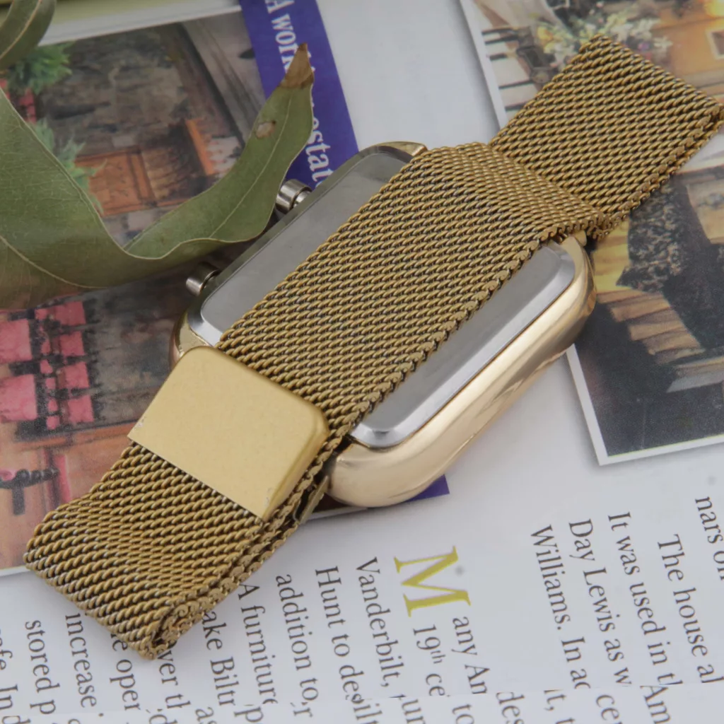 ساعت مچی دیجیتال مردانه مدل بند حصیری استیل رنگ ثابت ضد حساسیت کد WHM_252