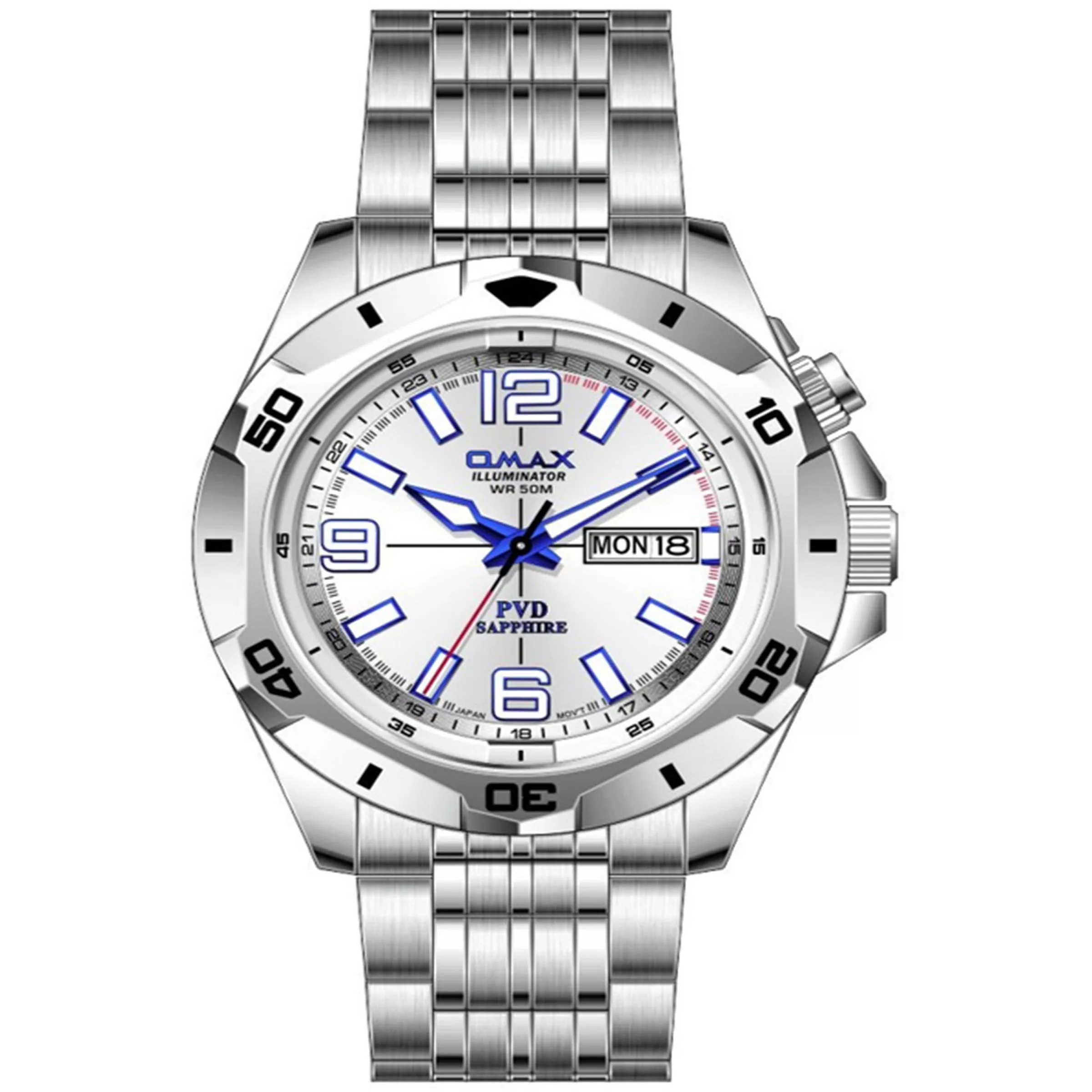 ساعت مچی عقربه‌ای مردانه کوارتز اوماکس مدل OCSL003I008