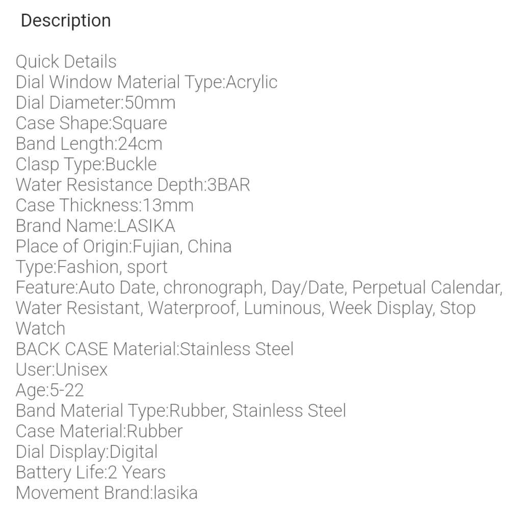 ساعت مچی دیجیتال لاسیکا مدل کوارتز تک زمانه بند پیو کرنومتر دار کد ۱