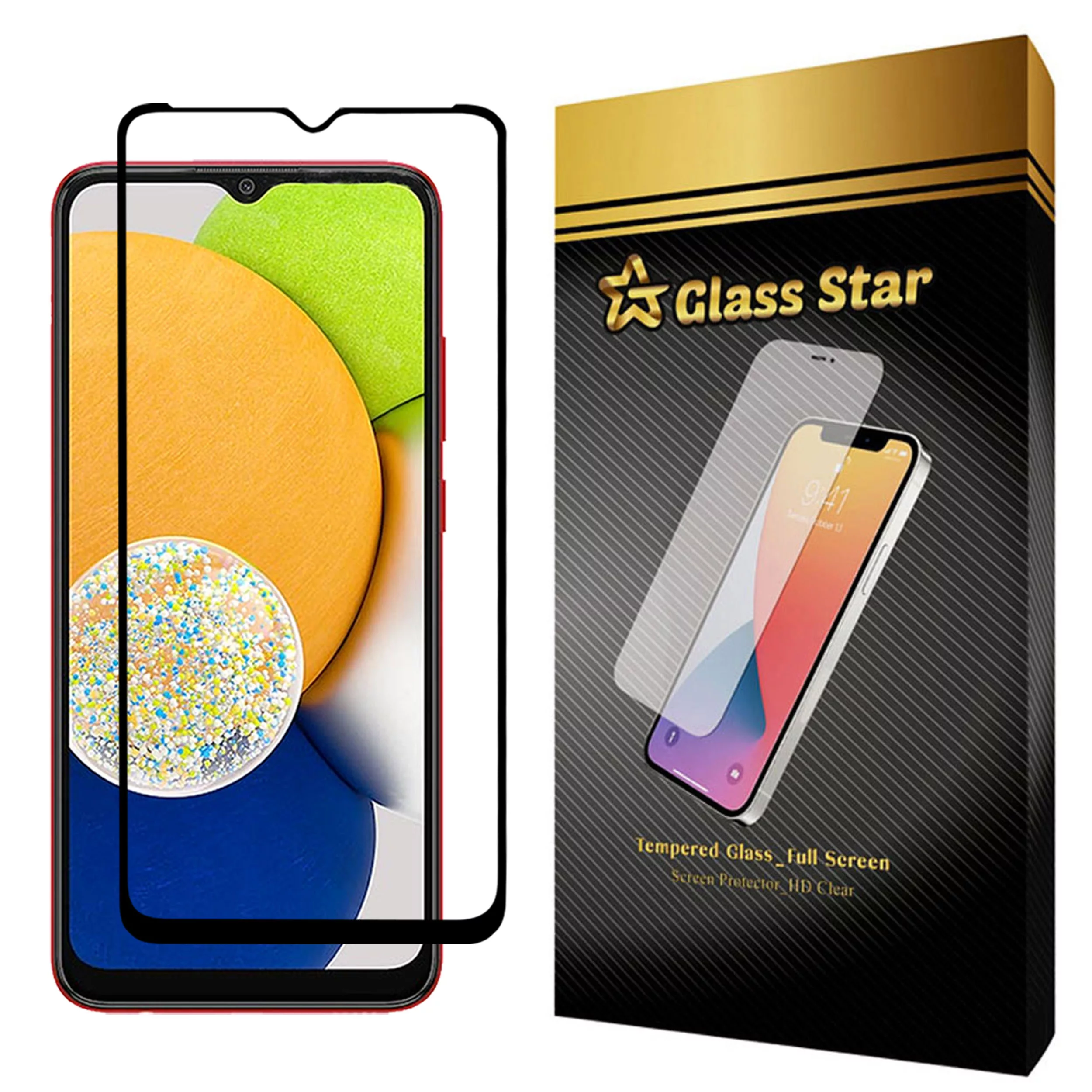 محافظ صفحه نمایش گلس استار مدل FULL مناسب برای گوشی موبایل سامسونگ Galaxy A03