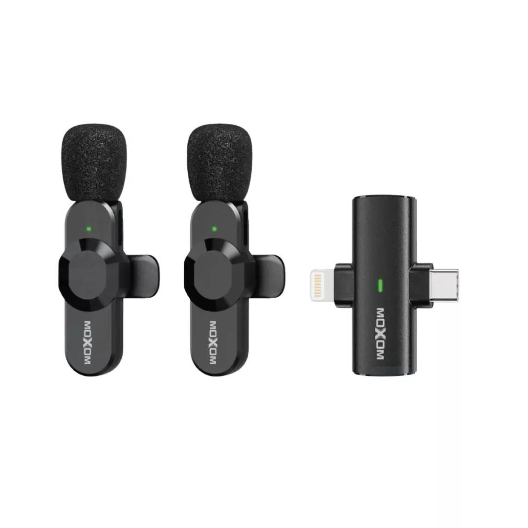 ست میکروفن بی سیم موکسوم مدل MX-AX78 با درگاه اتصال USB-C/لایتنینگ ست میکروفن بی سیم موکسوم مدل MX-AX78 با درگاه اتصال USB-C/لایتنینگ