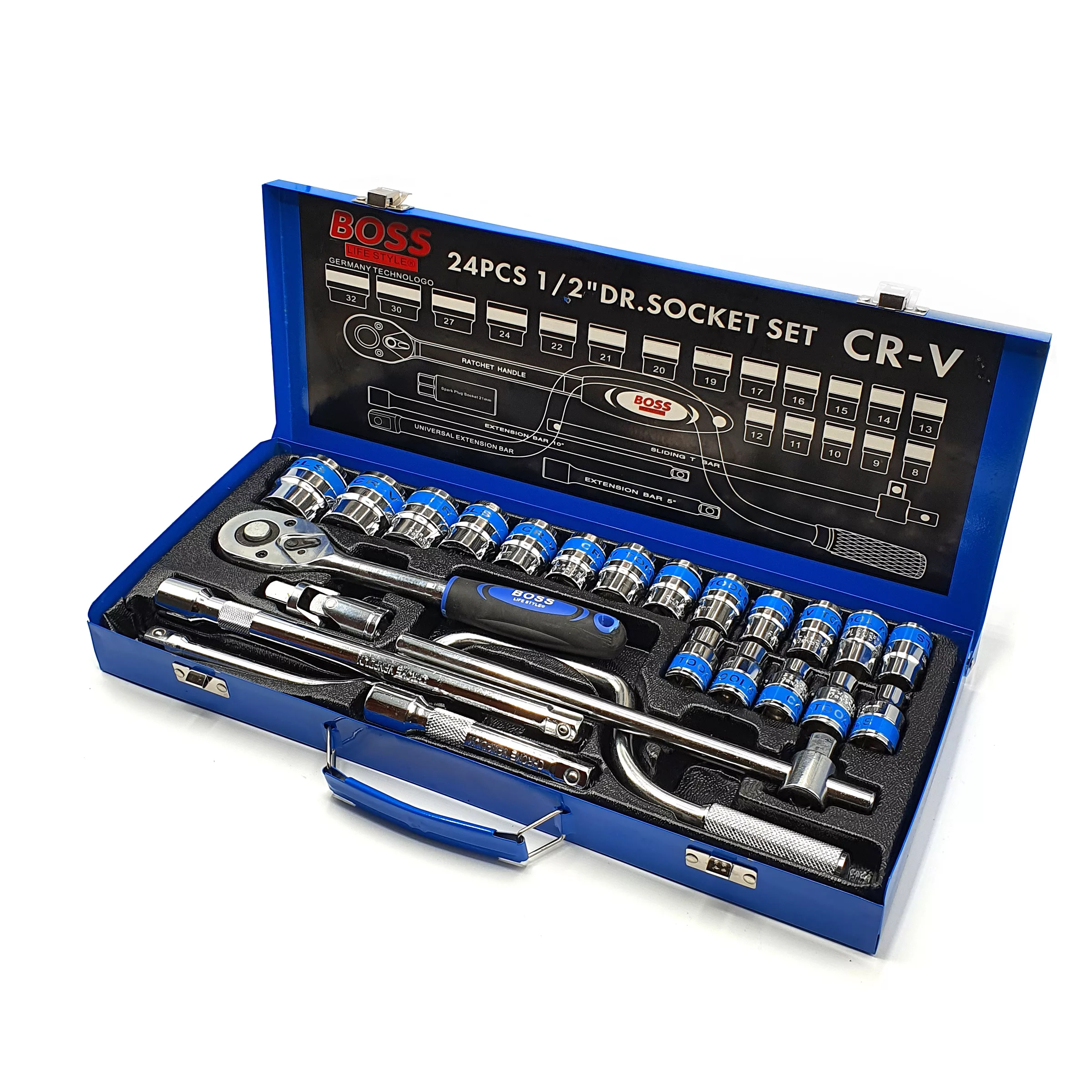 آچار بکس باس کد GHR28 مجموعه 24 عددی آچار بکس باس کد GHR28 مجموعه 24 عددی