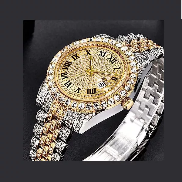 ساعت مچی عقربه‌ای مردانه مدل لوکس نگین دار کد 2023