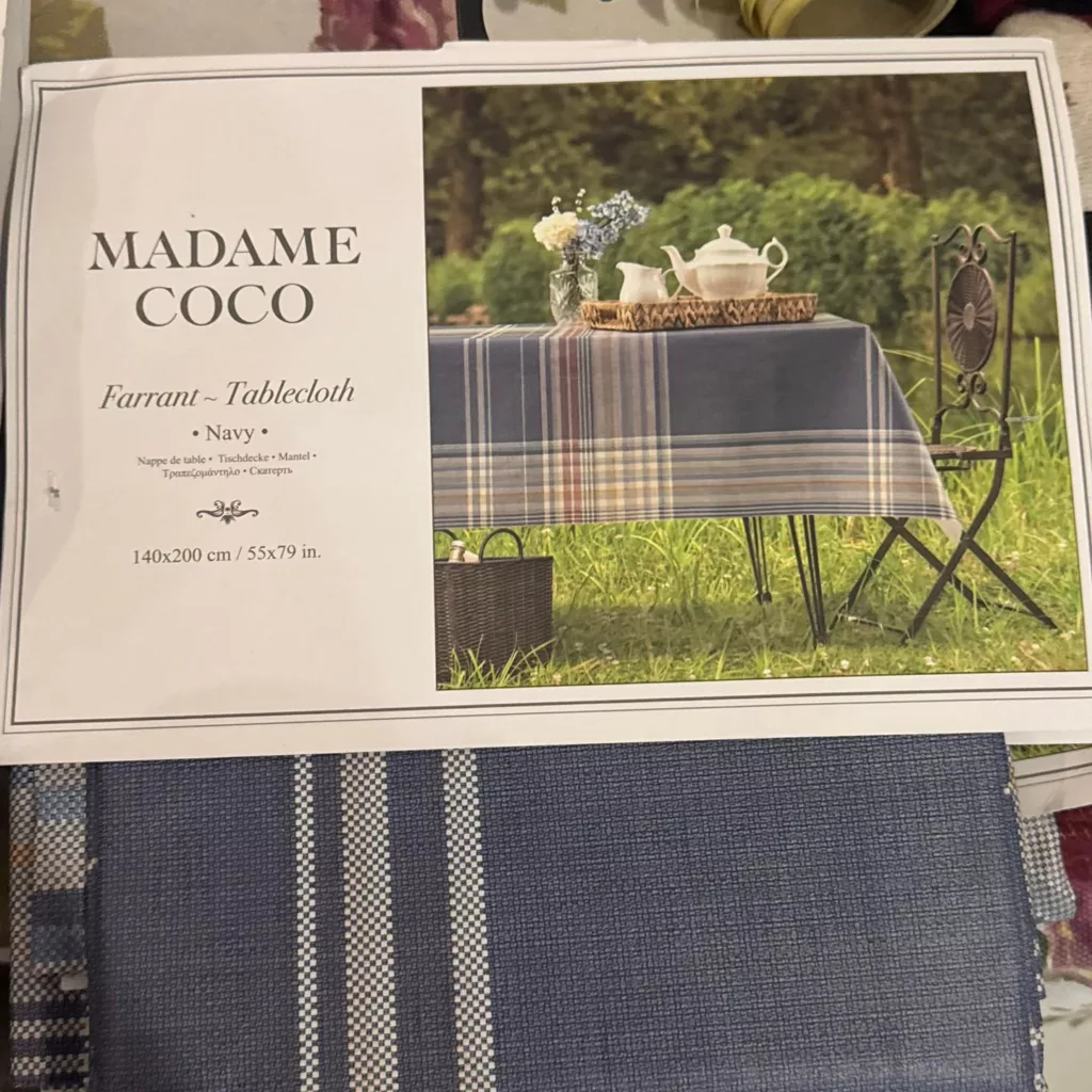 سفره هشت نفره مادام کوکو مدل Farrant.140200.Lacivert سایز 140*200 سانتی متر