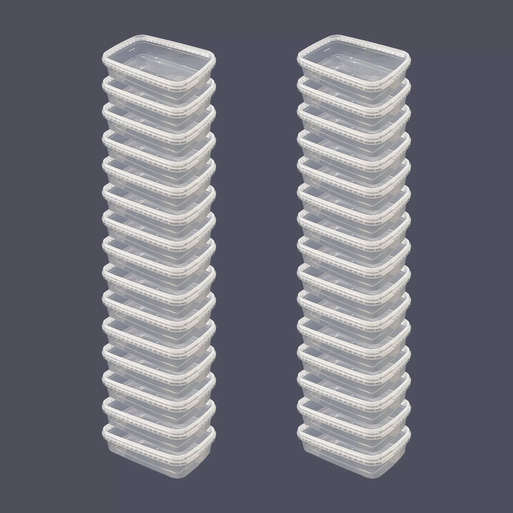 ظرف نگهدارنده پولاد پویش مدل فریزری و مایکروویوی طرح شفاف کد 700cc بسته 30 عددی