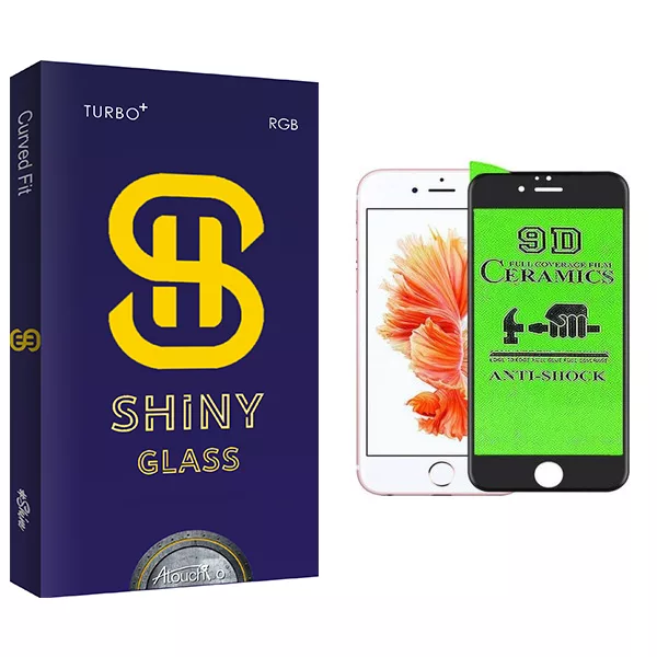 محافظ صفحه نمایش 9D آتوچبو مدل Shiny Glass مناسب برای گوشی موبایل اپل iphone 6 / 6s