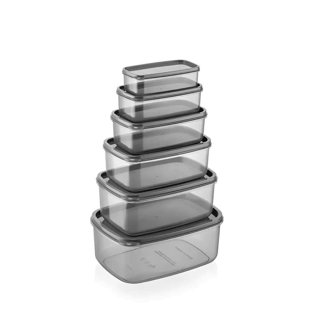 ظرف نگهدارنده مدل مستطیلی مجموعه 6 عددی