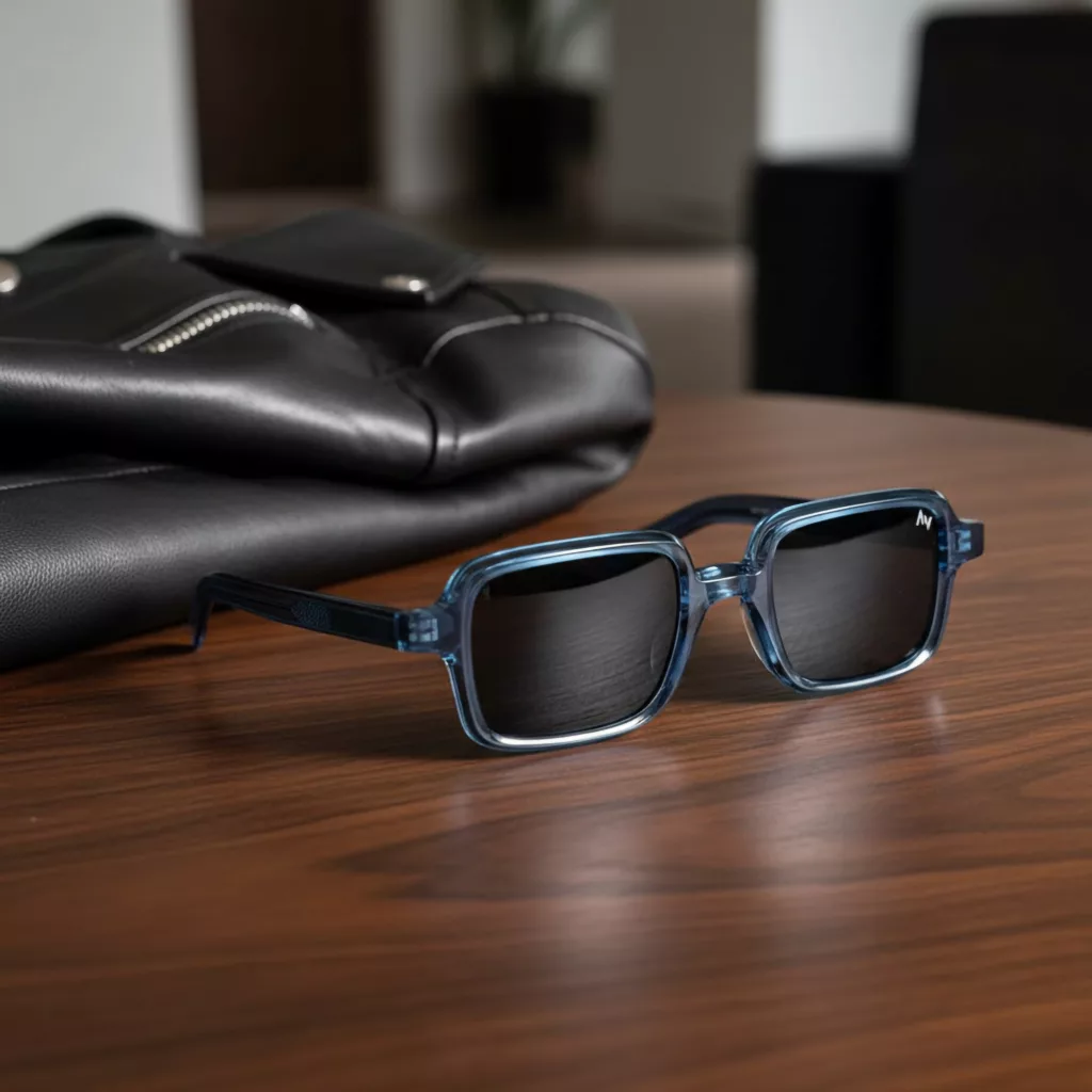 عینک آفتابی مستطیلی آلبرت وگ مدل S32130-C3 Acetate Avantgarde Visionary