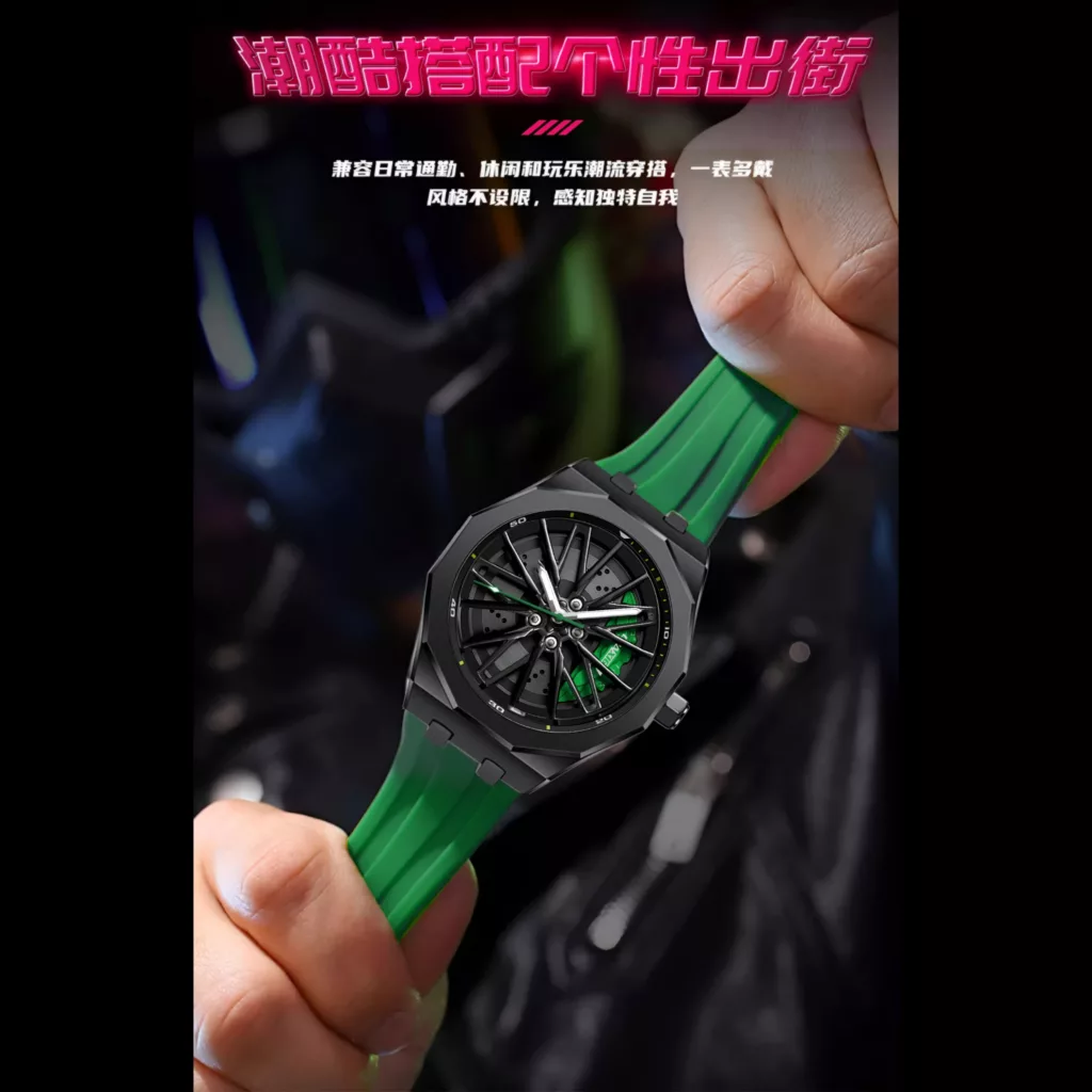 ساعت مچی عقربه‌ای کوارتز مردانه مدل اسپرت صفحه رینگ چرخان بند پیو کد ۳