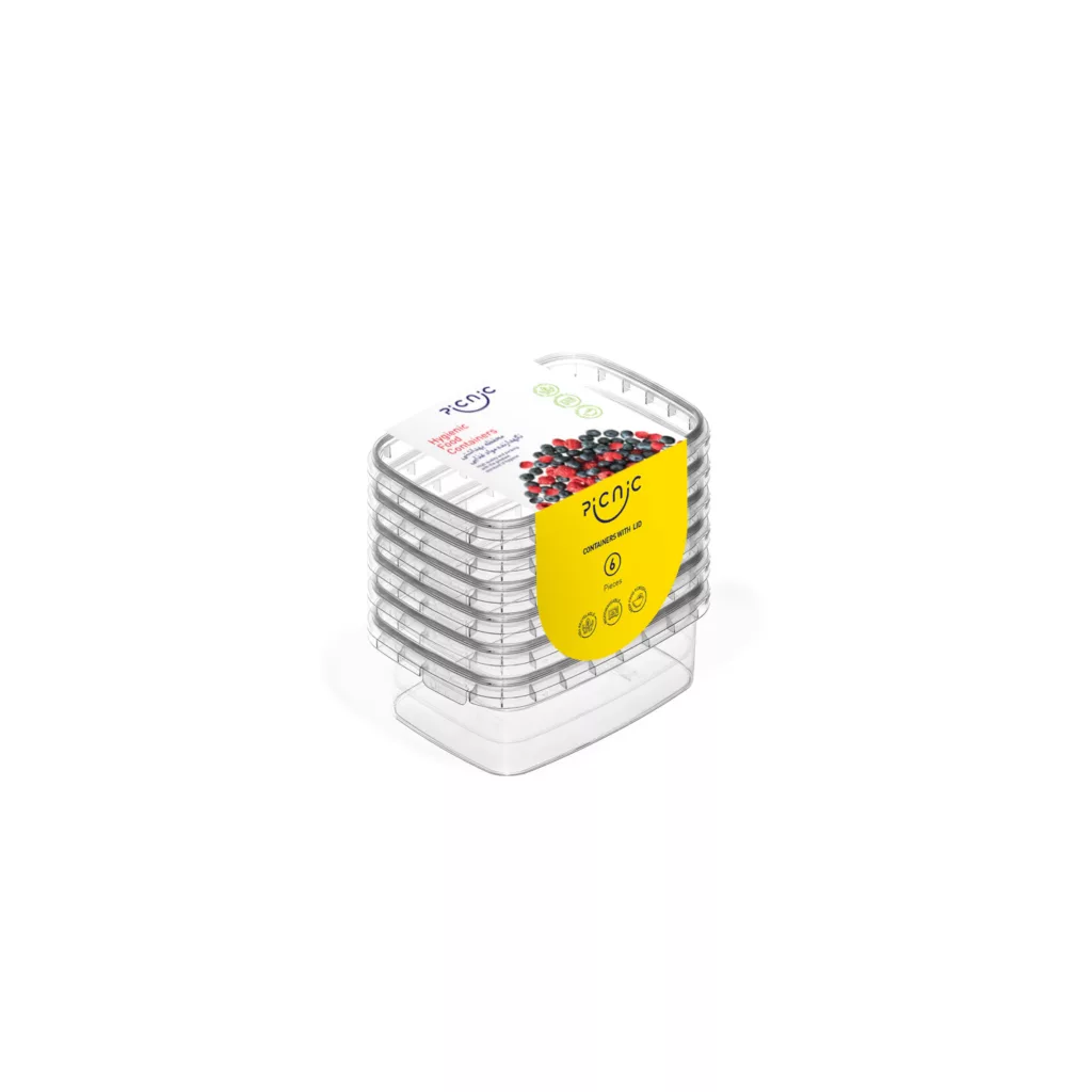 ظرف نگهدارنده پیکنیک مدل 240cc بسته 6 عددی