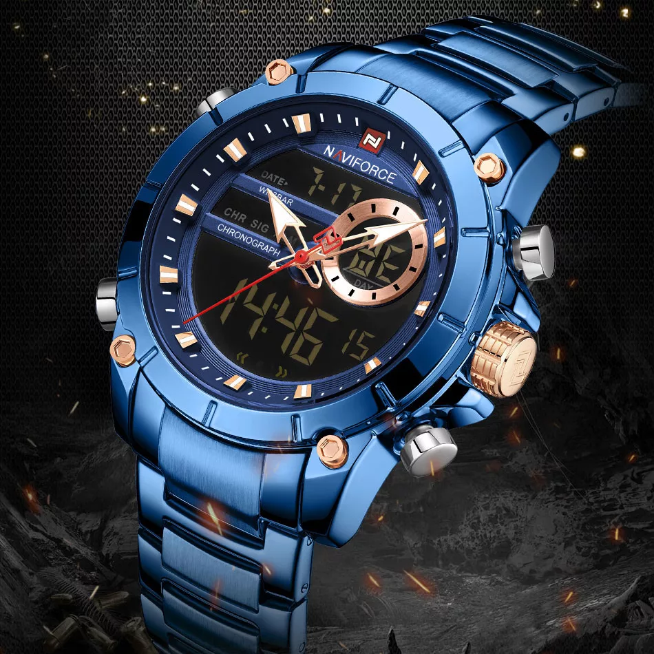 ساعت مچی عقربه‌ای کوارتز مردانه نیوی فورس مدل  NF9163M - SO