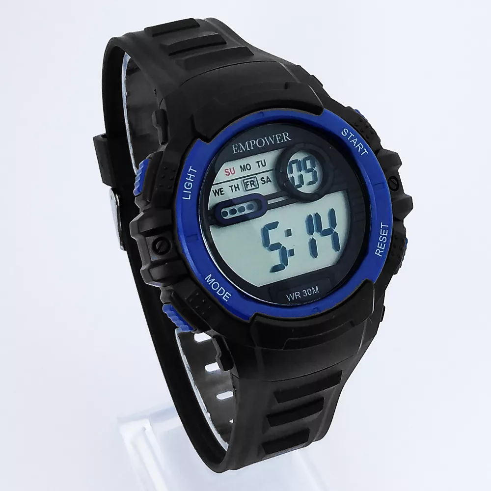 ساعت مچی دیجیتال امپاور مدل اسپرت ضدآب استخری چراغدار کد 1564