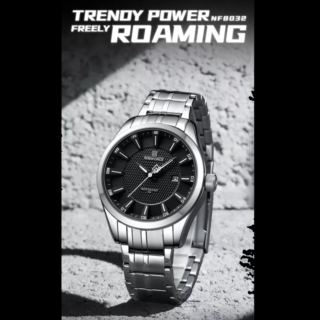 ساعت مچی عقربه‌ای کوارتز مردانه نیوی فورس مدل NF8032BS