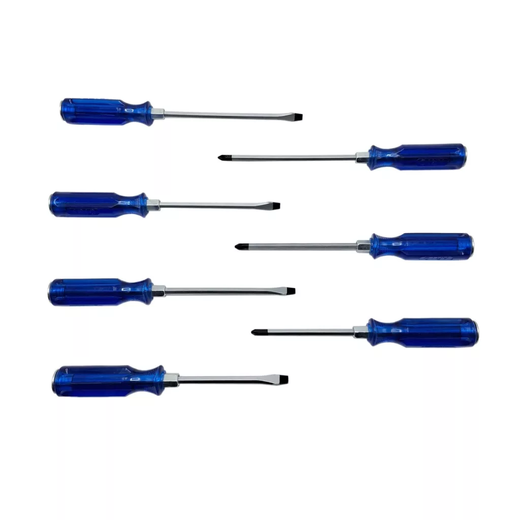 پیچ گوشتی ضربه خور دوسو و چهارسو آریو مدل 7PCS بسته 7 عددی