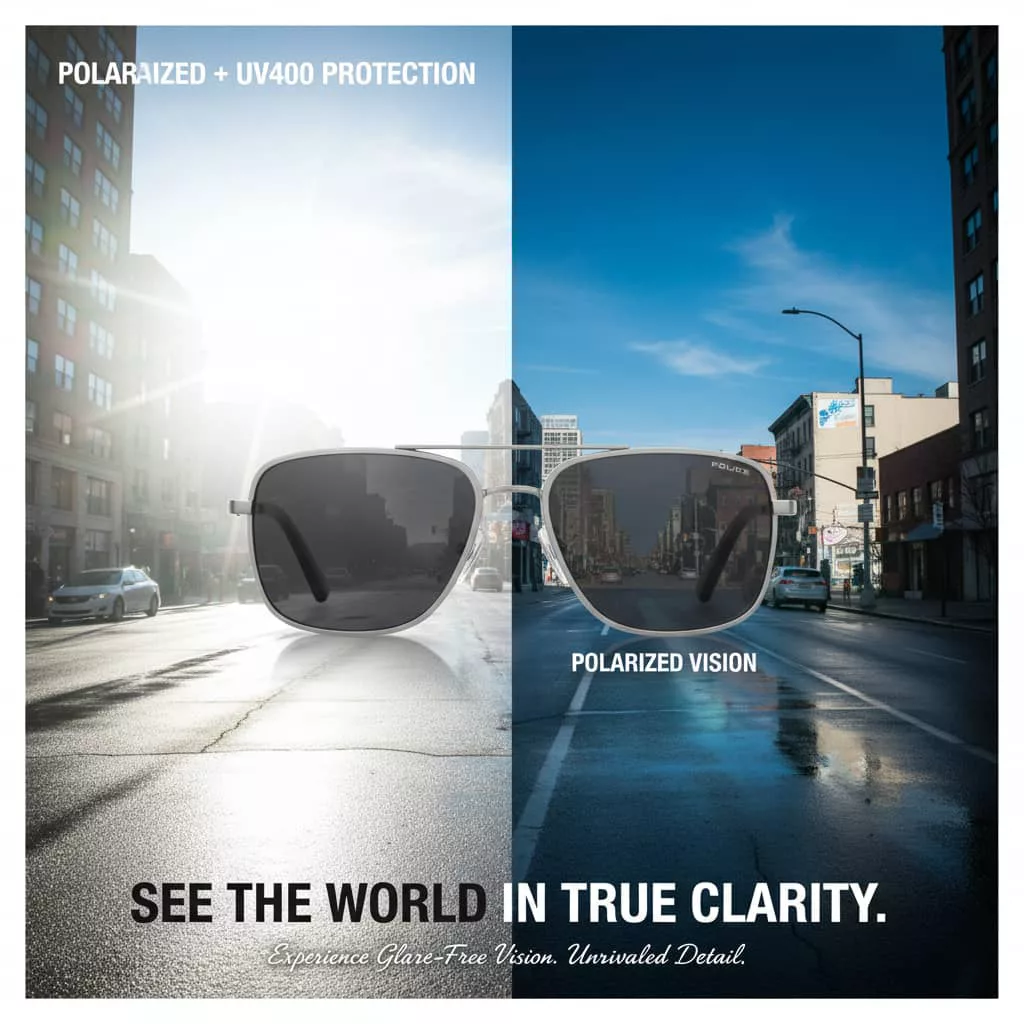 عینک آفتابی مستطیلی پلیس مدل SPL TR 8040 POLAR C10