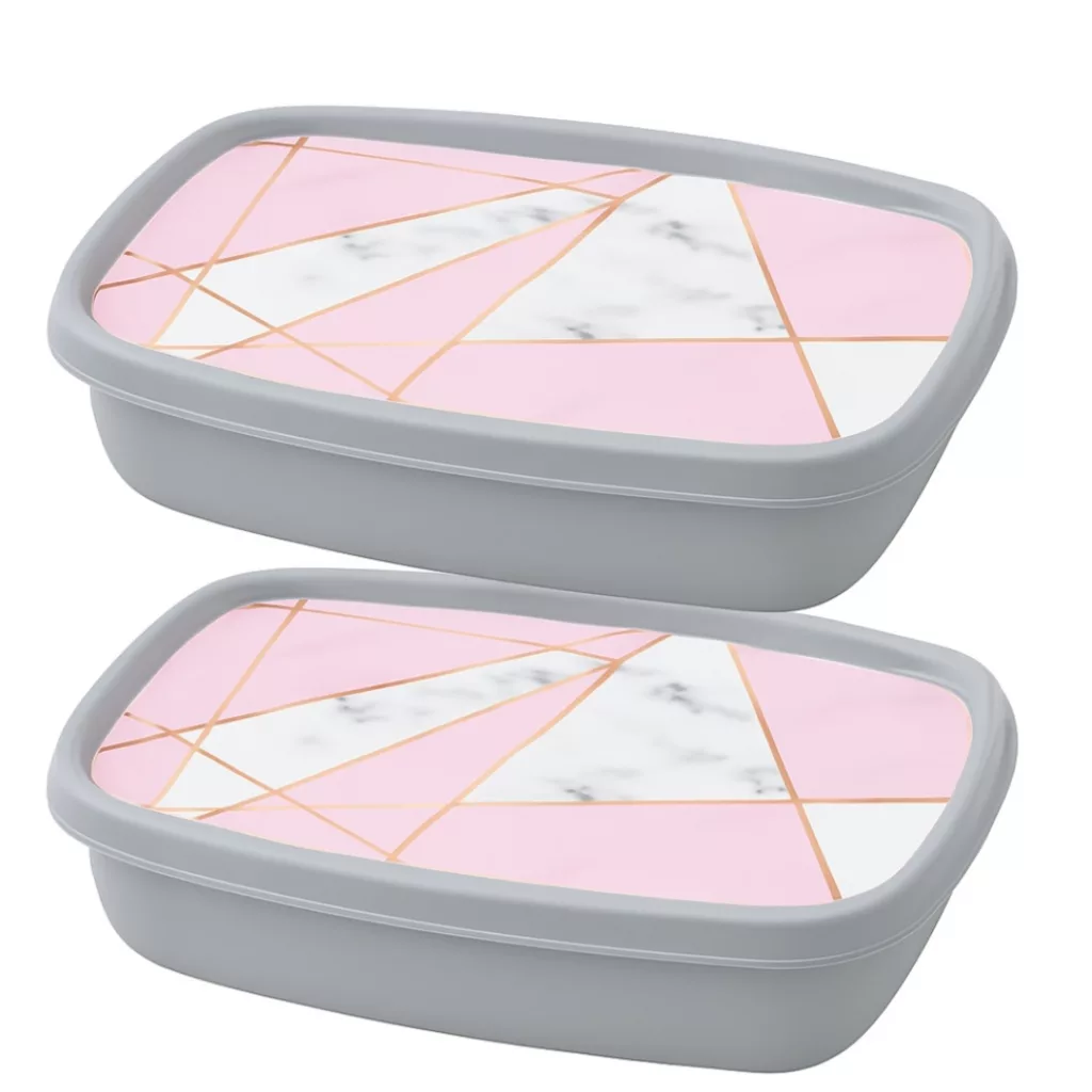 ظرف نگهدارنده مدل جئومتریک ماربل بسته 2 عددی